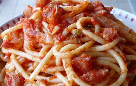 spaghetti a la Amatriciana