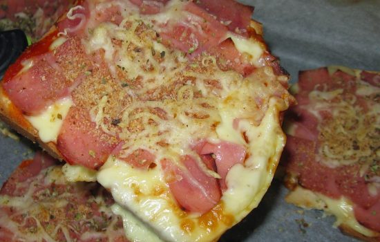 pizza de pan de hogaza